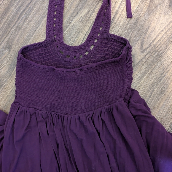 Pretty Deep Purple Boho Maxi Dress Size M - Picture 5 of 7